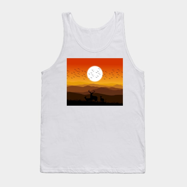 Natural morning moment Landscape vactor Art Tank Top by Tshirtstory